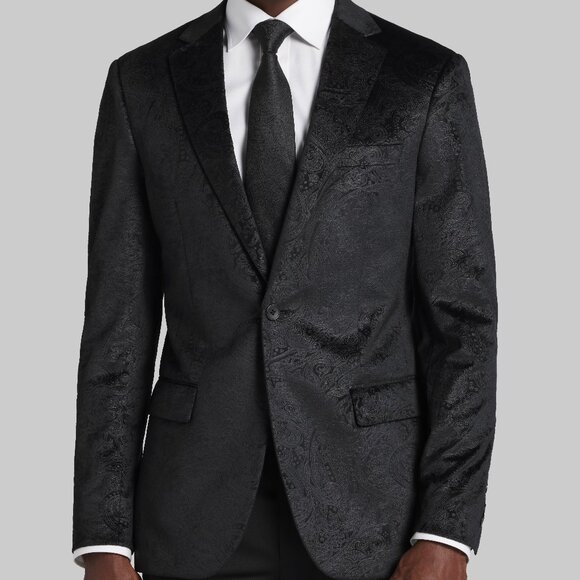 Jos. A. Bank Men's Paisley Print Slim Fit Velvet Dinner Jacket NWT 44 Regular R